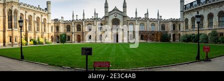 Panoramablick auf das New Court Corpus Christi College Cambridge England Stockfoto