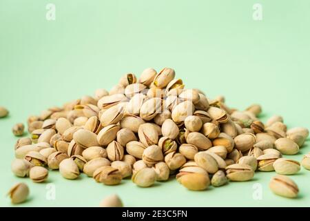 Geröstete Pistazien. Nüsse veganes Protein Stockfoto