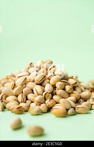 Geröstete Pistazien. Nüsse veganes Protein Stockfoto