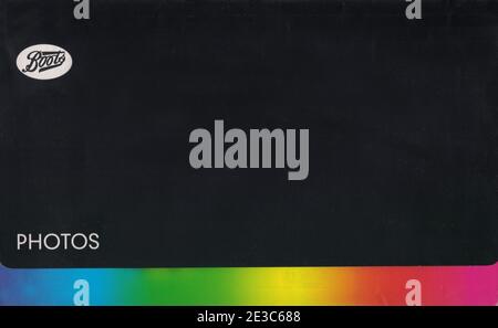 Boots Film Processing Wallet Stockfoto