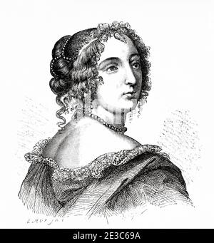 Madame de Montespan, Françoise Athénaïs de Rochechouart de Mortemart, Marquise von Montespan (1640-1707) Titularmeisterin von König Ludwig XIV. Von Frankreich. Alte XIX Jahrhundert Gravur Illustration. Les Français Illustres von Gustave Demoulin 1897 Stockfoto