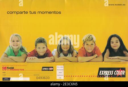 Kodak Brieftasche Für Filmverarbeitung Stockfoto