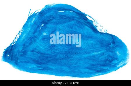 Aquarell blau Farbe Textur abstrakte Form. Künstlerischer Grunge Hintergrund Stockfoto