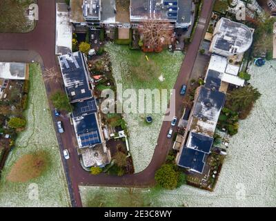 Blick von oben in Osdorp in Amsterdam, Niederlande Stockfoto