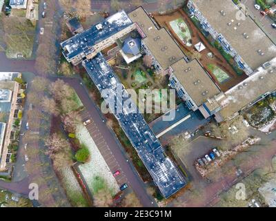 Blick von oben in Osdorp in Amsterdam, Niederlande Stockfoto