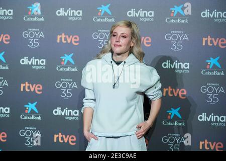 18. Januar 2021, Madrid, Madrid, Spanien: Natalia de Molina nimmt am 18. Januar 2021 in Madrid, Spanien, an der Academia de Cine Teil (Foto: © Jack Abuin/ZUMA Wire) Stockfoto