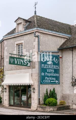 Caveau des Fleurieres Vins in Nuits St Georges, Frankreich. Stockfoto