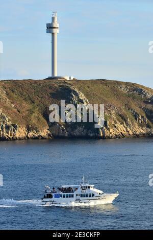 Ile d'Ouessant, Insel Ushant (vor den Küsten der Bretagne, Nordwestfrankreich): 'Petrel' Schnellboot der maritimen Firma Penn Ar Bed, se Stockfoto