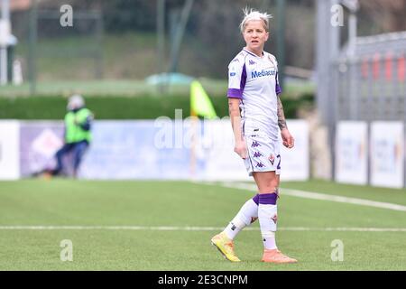 Firenze, Italien. Januar 2021. Firenze, Italien, Gino Bozzi Stadion, 17. Januar 2021, Lana Clelland (Fiorentina Femminile) während ACF Fiorentina femminile vs San Marino Academy - Italienischer Fußball Serie A Frauenspiel Credit: Lisa Guglielmi/LPS/ZUMA Wire/Alamy Live News Stockfoto