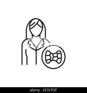 Symbol für die Farblinie des Endokrinologen. Fachexperte. Stock Vektor