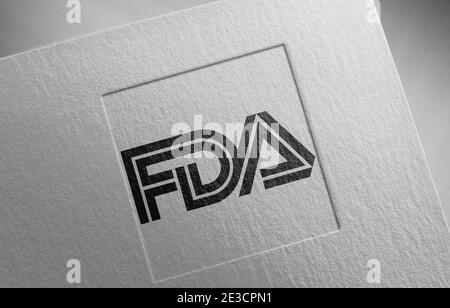 fda Logo Papier Textur Illustration Stockfoto