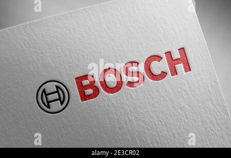 bosch Logo Papier Texturillustration Stockfoto