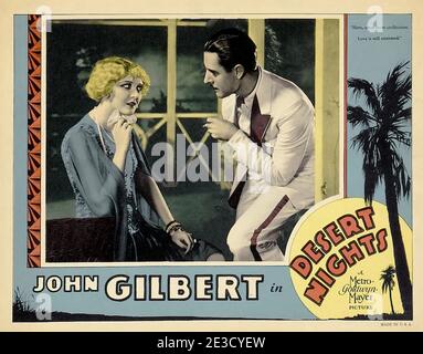 DESERT NIGHTS aka The Thirst 1929 MGM Stummfilm mit Mary Nolan und John Gilbert Stockfoto