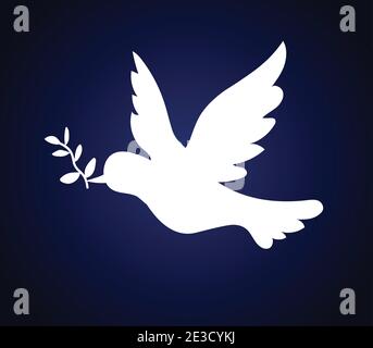 Taube, Frieden Vektor-Linie Symbol, Zeichen, Illustration auf Hintergrund, Stock Vektor