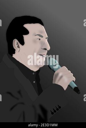 Jose Luis Perales Illustration. Stockfoto