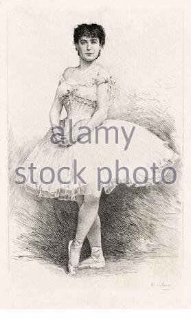 Rosita Mauri, 1850 - 1923, war eine spanische Tänzerin und Ballettpädagogin, Vintage Illustration von 1890 Stockfoto