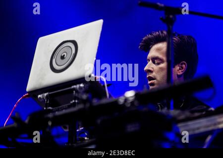 Skanderborg, Dänemark. August 2017. Der englische Plattenproduzent, DJ und Songwriter Mark Ronson spielt eine Live-Show während des dänischen Musikfestivals SmukFest 2017 in Skanderborg. (Foto: Gonzales Photo - Lasse Lagoni). Stockfoto