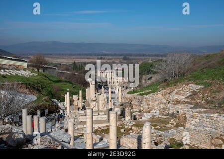 Der alte Stadtweg von Ephesus, Türkei Stockfoto