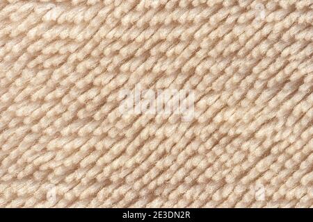 Draufsicht Creme Farbe Pelz Decke. Flauschige Kunstpelz. Stockfoto