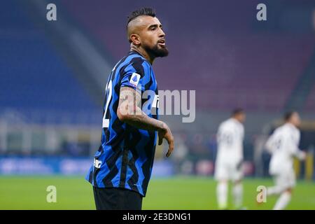 Arturo Vidal vom FC Internazionale Milano während der italienischen Meisterschaft Serie A Fußballspiel zwischen FC Internazionale und / LM Stockfoto