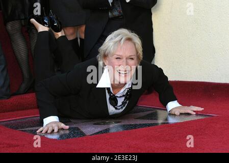 Glenn Close wird am 12. Januar 2009 auf dem Hollywood Walk of Fame in Los Angeles, CA, USA, mit dem 2,378. Stern geehrt. Foto von Lionel Hahn/ABACAPRESS.COM Stockfoto