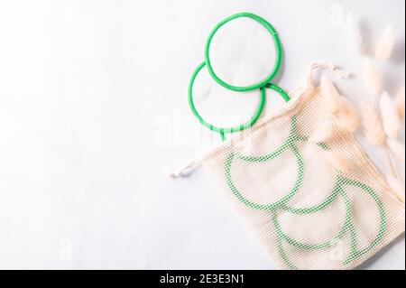 Wiederverwendbare Make-Up Remover Pads Stockfoto