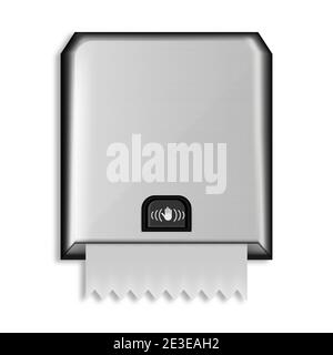 Automatischer Papierhandtuchspender. Vektorgrafik. Stock Vektor