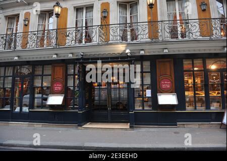 Blick auf das Restaurant 'Le Procope', rue de l'ancienne Comedie in Paris, Frankreich am 26. Januar 2009. Foto von Mousse/ABACAPRESS.COM Stockfoto