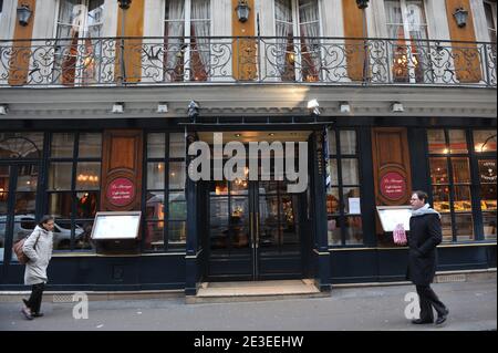 Blick auf das Restaurant 'Le Procope', rue de l'ancienne Comedie in Paris, Frankreich am 26. Januar 2009. Foto von Mousse/ABACAPRESS.COM Stockfoto