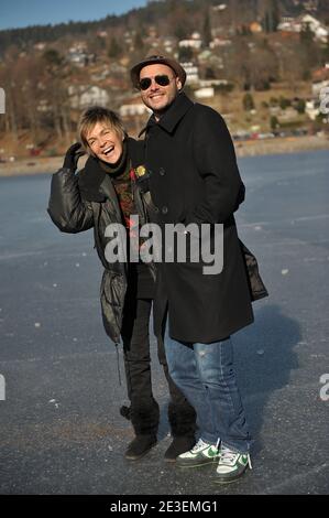 Die französische Schauspielerin Veronique Jannot und Fabrice Du Welz während des 16. Filmfestivals "Fantastik Art" in Gerardmer, Frankreich, am 31. Januar 2009. Foto von Giancarlo Gorassini/ABACAPRESS.COM Stockfoto