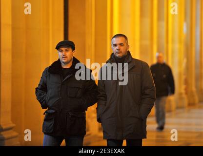 Stephane Colonna, der Bruder von Yvan Colonna, kommt am 9. Februar 2009 in das Pariser Gerichtsgebäude, um am Prozess von Yvan Colonna in Paris teilzunehmen. Foto von Mousse/ABACAPRESS.COM Stockfoto