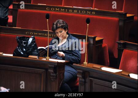 Der französische Minister für Gesundheit, Jugend, Sport und Verbände Roselyne Bachelot-Narquin während der wöchentlichen Sitzung bei der Nationalversammlung in Paris, Frankreich, am 10. Februar 2009. Foto von Mousse/ABACAPRESS.COM Stockfoto