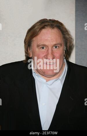 Schauspieler Gerard Depardieu bei der Vorführung von Claude Chabrols neuestem Film 'Bellamy', um Chabrols 50-jährige Karriere am 19. Februar 2009 im Park Hyatt Vendome Hotel in Paris, Frankreich, zu feiern. Foto von Denis Guignebourg/ABACAPRESS.COM Stockfoto