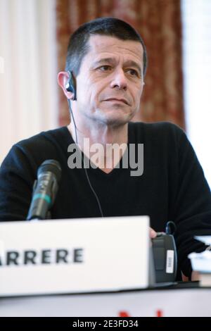 Emmanuel Carrere nimmt als Gastautor am Festival of New French Writing Teil, das am 27. Februar 2009 von den Curltural Services der französischen Botschaft an der New York University, New York, USA, präsentiert wird. Foto von Anton Pak/ABACAPRESS.COM Stockfoto