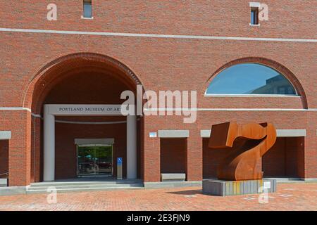 Portland Museum of Art an der Free Street im Old Port Bezirk von Portland, Maine, USA. Stockfoto