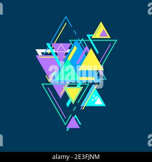 Moderne Hipster Dreieck Hintergrund, Dreiecke Muster. Abstrakte Technologie Design-Vorlage in minimalem Stil für Ihr Design, Illustration Stockfoto