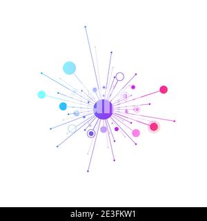 Molekül logo Symbol Vorlage Wissenschaft Genetik Firmenschriftzug, DNA-Helix. Genetische Analyse, Forschung biotech Code DNA-Moleküle. Biotechnologie Genom Stockfoto