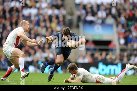 Yannick Jauzion während des RBS 6 Nations Championship 2009 Rugby-Spiels, England gegen Frankreich im Twickenham Stadion in London, Großbritannien am 15. März 2009. England gewann 34-10. Foto von Henri Szwarc/ABACAPRESS.COM Stockfoto