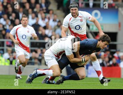 Yannick Jauzion während des RBS 6 Nations Championship 2009 Rugby-Spiels, England gegen Frankreich im Twickenham Stadion in London, Großbritannien am 15. März 2009. England gewann 34-10. Foto von Henri Szwarc/ABACAPRESS.COM Stockfoto