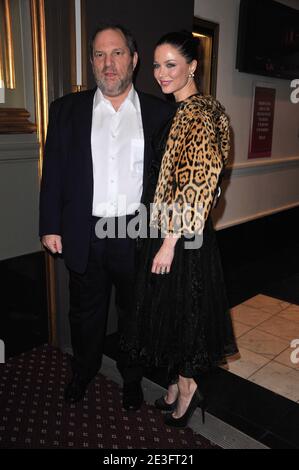 Der Produzent Harvey Weinstein und die Designerin Georgina Chapman kommen zur Broadway-Eröffnungsnacht von 'West Side Story', die am 19. März 2009 im Palace Theatre in New York City, NY, USA, stattfand. Foto von Gregorio Binuya/ABACAPRESS.COM Stockfoto