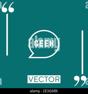 Geek-Vektor-Symbol Lineares Symbol. Bearbeitbare Linie mit Konturen Stock Vektor