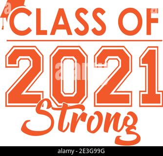 Klasse von 2021 STARKEN Graphic Orange Stockfoto