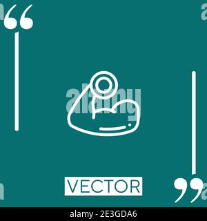 Symbol für den Stärkevektor Lineares Symbol. Bearbeitbare Linie mit Konturen Stock Vektor