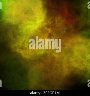 Bunte Aquarell Nebel Nachthimmel Illustration Stockfoto