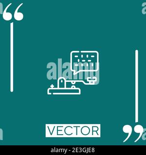 morse-Code-Vektor-Symbol Lineares Symbol. Bearbeitbare Linie mit Konturen Stock Vektor