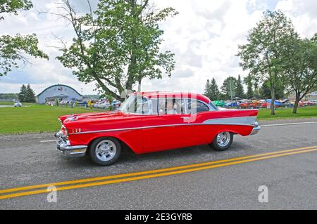 Chevrolet Bel Air auf der Straße Stockfoto