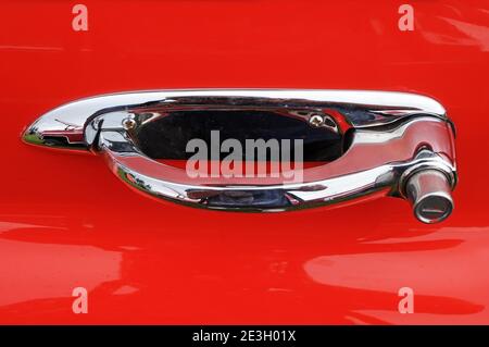 Türgriff altes Auto - Nahaufnahme Stockfoto