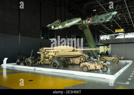 Interieur des schönen Nationaal Militair Museum in Soesterberg, Niederlande. Stockfoto