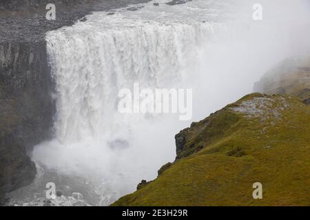 Dettifoss, Wasserfall auf Insel, Wasserfall des Flusses Jökulsá á Fjöllum Gletscherfluß, Gletscherfluss, Jökulsárgljúfur-Nationalpark, Schlucht Jökul Stockfoto