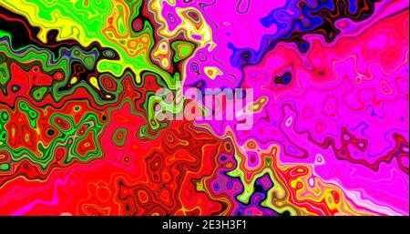 Absctract Säure Design Hintergrund. Bunte lebendige fraktale Grafik Illustration Hintergrund. Stockfoto
